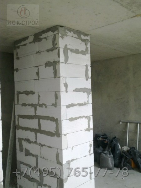 Стены из пеноблока служат как второстепенные перегородки дома